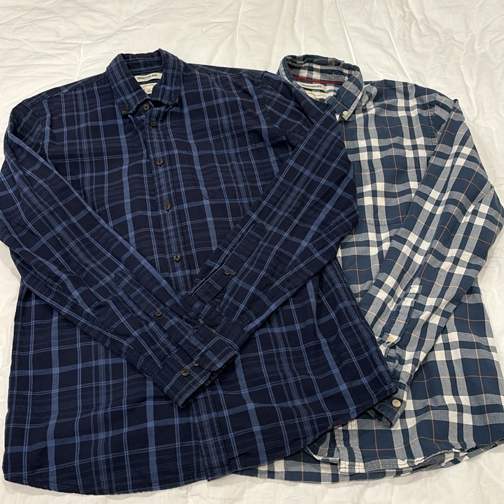 Two men’s dress shirts